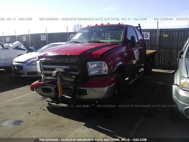 1FTSX21Y75EB07139 - 2005 FORD F250 SUPER DUTY RED photo 2