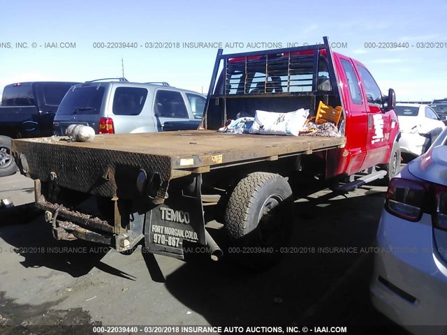 1FTSX21Y75EB07139 - 2005 FORD F250 SUPER DUTY RED photo 4