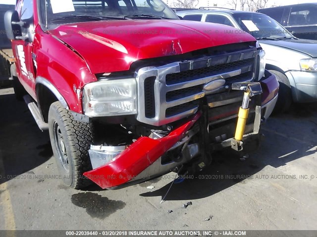1FTSX21Y75EB07139 - 2005 FORD F250 SUPER DUTY RED photo 6