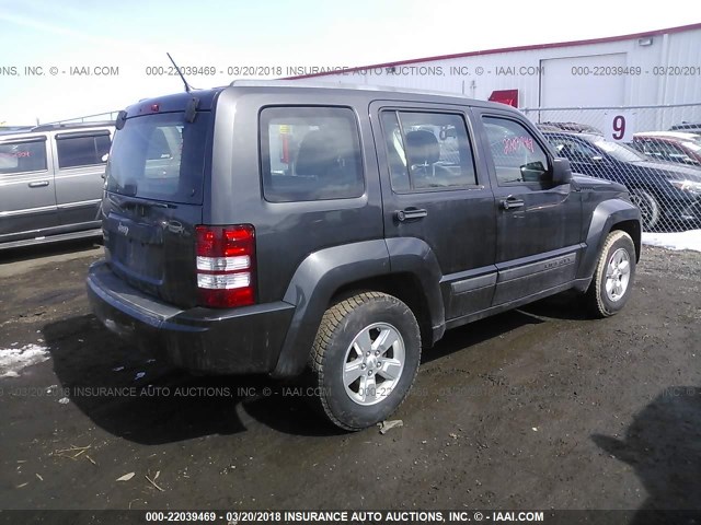 1J4PN2GK9BW586503 - 2011 JEEP LIBERTY SPORT BLACK photo 4