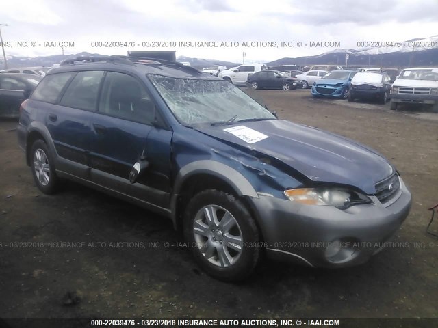 4S4BP61C757361901 - 2005 SUBARU LEGACY OUTBACK 2.5I BLUE photo 1