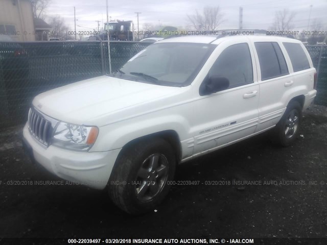 1J4GW58N44C179443 - 2004 JEEP GRAND CHEROKEE LIMITED WHITE photo 2