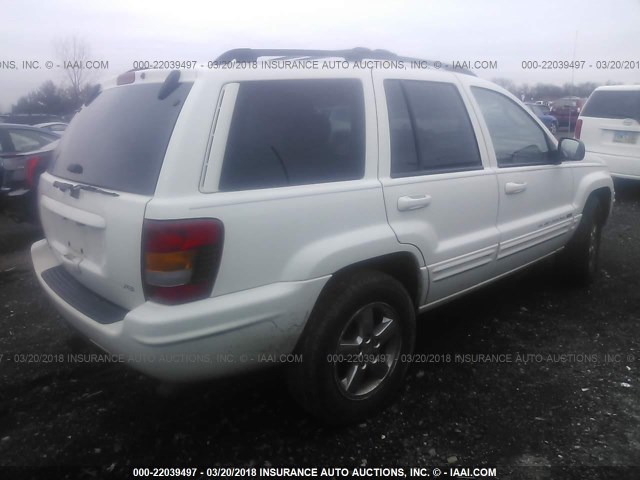 1J4GW58N44C179443 - 2004 JEEP GRAND CHEROKEE LIMITED WHITE photo 4