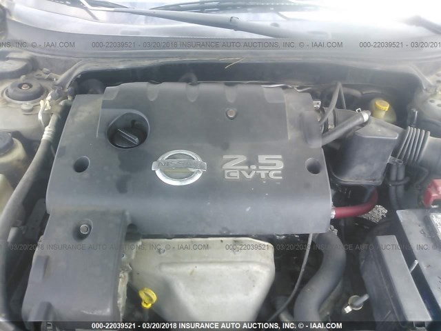 1N4AL11D84C116639 - 2004 NISSAN ALTIMA S/SL SILVER photo 10