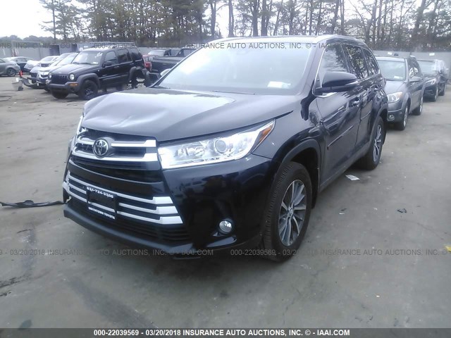 5TDJZRFH6HS464463 - 2017 TOYOTA HIGHLANDER SE/XLE BLACK photo 2