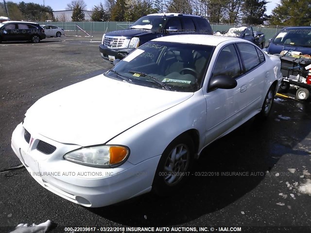 1G2NE52F54M622232 - 2004 PONTIAC GRAND AM SE WHITE photo 2