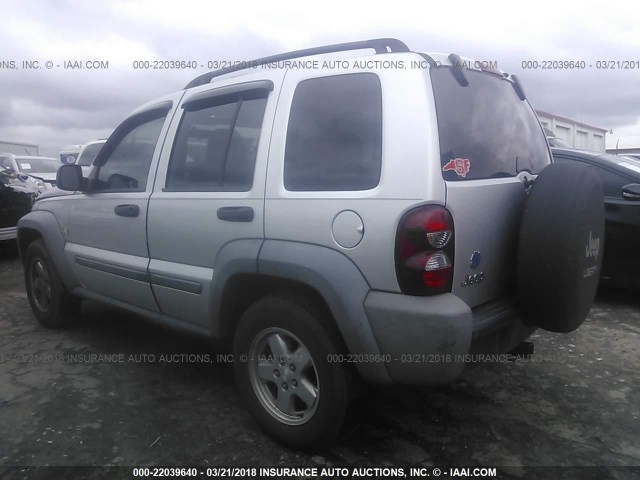 1J4GK48K17W541095 - 2007 JEEP LIBERTY SPORT SILVER photo 3