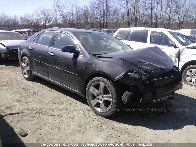 1G1ZC5E09CF343369 - 2012 CHEVROLET MALIBU 1LT BLACK photo 1