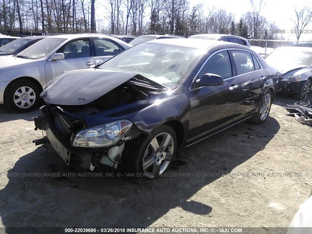 1G1ZC5E09CF343369 - 2012 CHEVROLET MALIBU 1LT BLACK photo 2