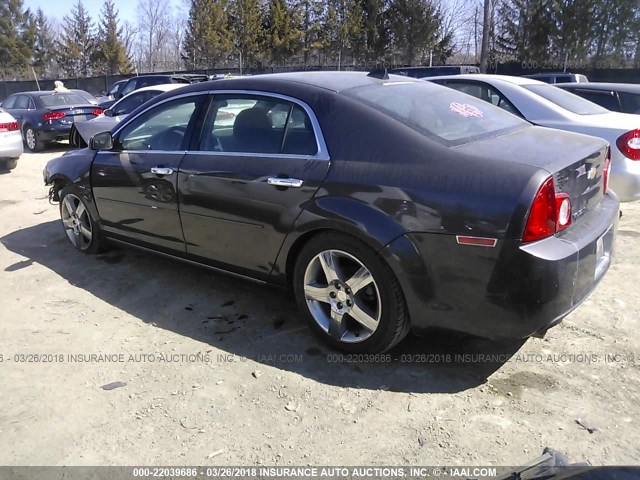 1G1ZC5E09CF343369 - 2012 CHEVROLET MALIBU 1LT BLACK photo 3