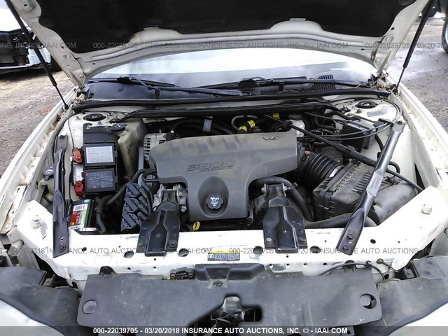 2G1WX15K139163216 - 2003 CHEVROLET MONTE CARLO SS WHITE photo 10