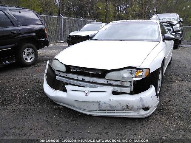 2G1WX15K139163216 - 2003 CHEVROLET MONTE CARLO SS WHITE photo 6