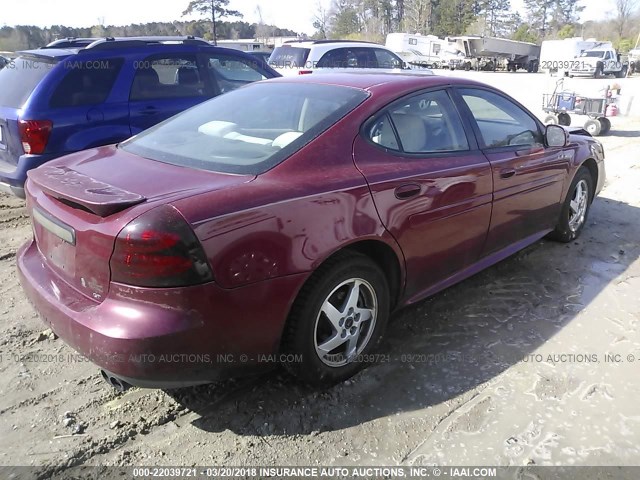 2G2WP522841350010 - 2004 PONTIAC GRAND PRIX GT BURGUNDY photo 4