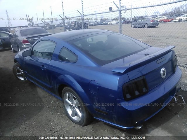 1ZVHT82H895145649 - 2009 FORD MUSTANG GT BLUE photo 3