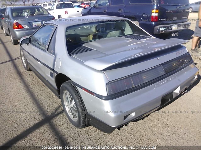 1G2PG3797FP258505 - 1985 PONTIAC FIERO GT SILVER photo 3