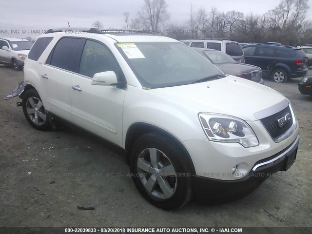 1GKKRSED3BJ387991 - 2011 GMC ACADIA SLT-2 WHITE photo 1