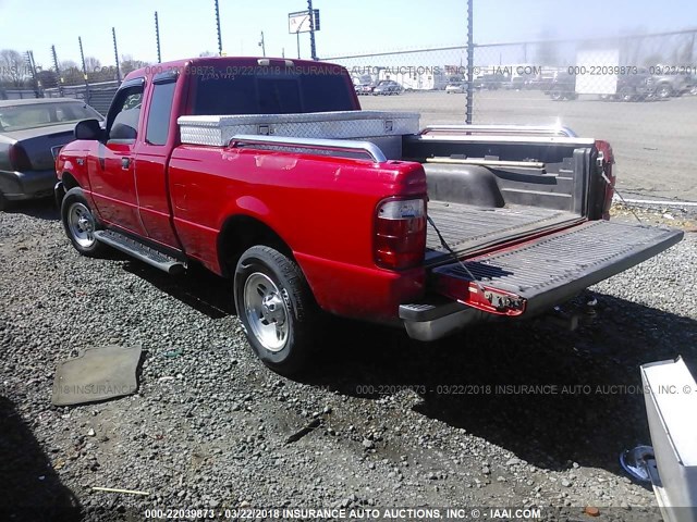 1FTYR44U52PA34409 - 2002 FORD RANGER SUPER CAB RED photo 3