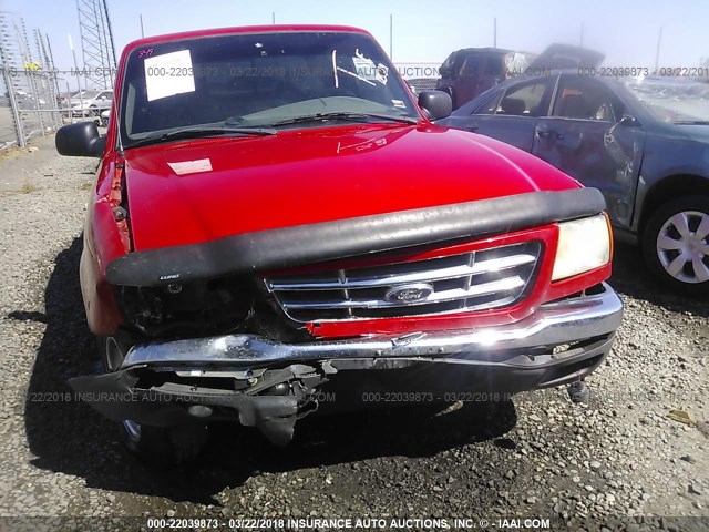 1FTYR44U52PA34409 - 2002 FORD RANGER SUPER CAB RED photo 6