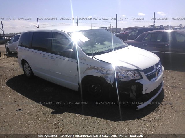 2C4RDGBG8ER432363 - 2014 DODGE GRAND CARAVAN SE WHITE photo 1