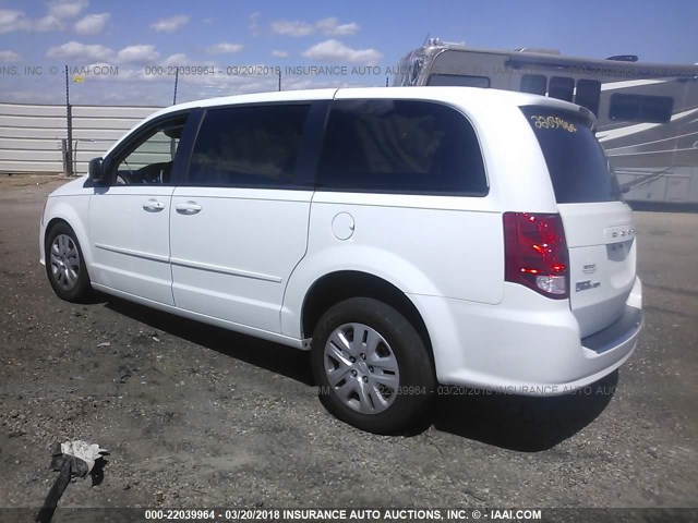 2C4RDGBG8ER432363 - 2014 DODGE GRAND CARAVAN SE WHITE photo 3