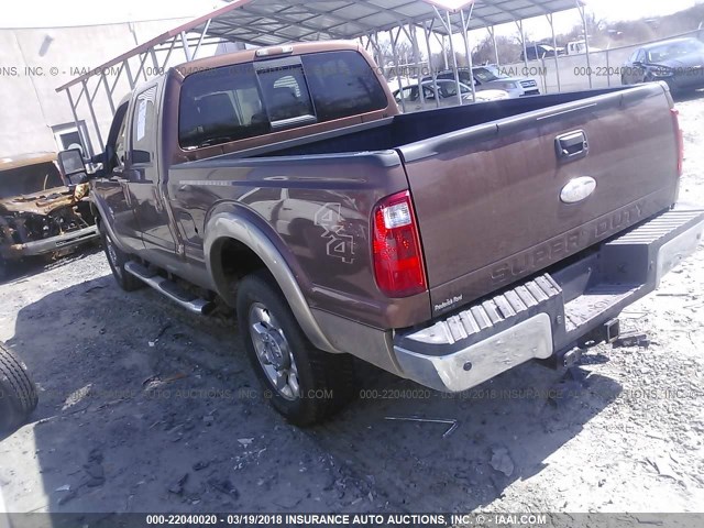 1FT7W2BT7BEC50681 - 2011 FORD F250 SUPER DUTY BROWN photo 3