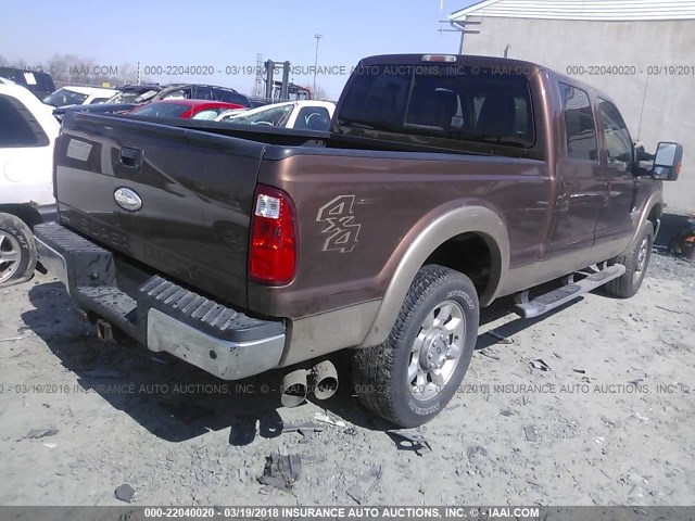 1FT7W2BT7BEC50681 - 2011 FORD F250 SUPER DUTY BROWN photo 4