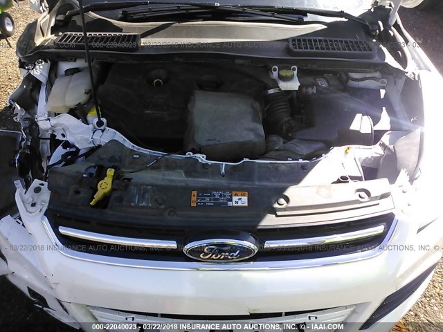 1FMCU0J91GUB66685 - 2016 FORD ESCAPE TITANIUM WHITE photo 10