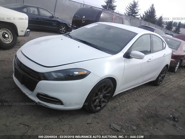 1C3CDFAAXGD607980 - 2016 DODGE DART SE WHITE photo 2