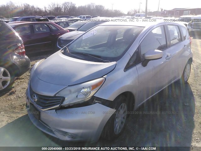 3N1CE2CP3FL367072 - 2015 NISSAN VERSA NOTE S/S PLUS/SV/SL/SR SILVER photo 2