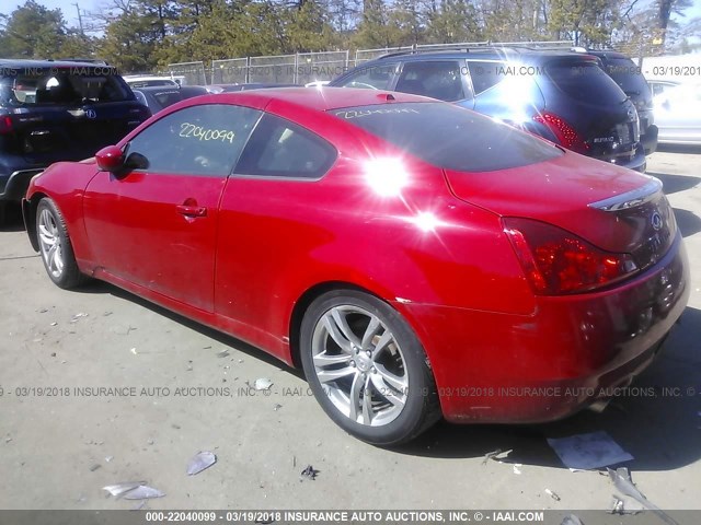 JNKCV64E98M121202 - 2008 INFINITI G37 JOURNEY/SPORT RED photo 3