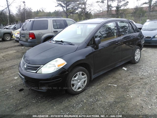 3N1BC1AP5AL380073 - 2010 NISSAN VERSA S/SL BLACK photo 2