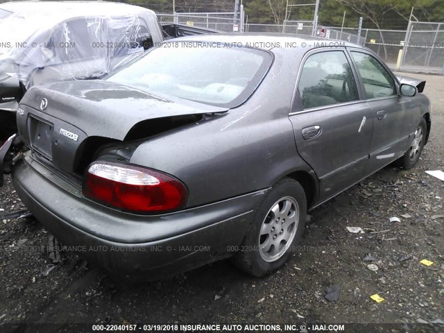 1YVGF22C225265115 - 2002 MAZDA 626 LX GRAY photo 4