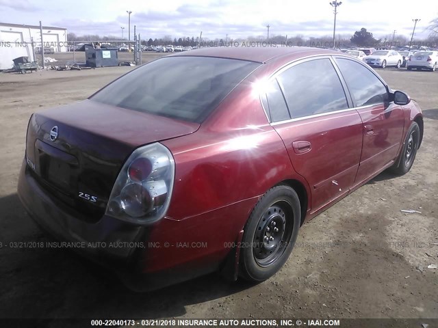 1N4AL11D16C217590 - 2006 NISSAN ALTIMA S/SL RED photo 4