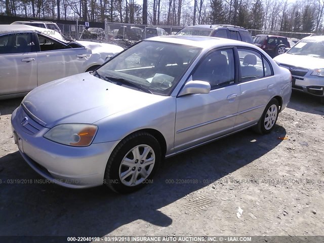 2HGES25713H517682 - 2003 HONDA CIVIC EX SILVER photo 2