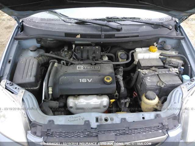KL1TD56637B066512 - 2007 CHEVROLET AVEO LS BLUE photo 10