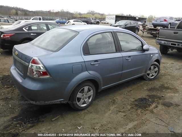 KL1TD56637B066512 - 2007 CHEVROLET AVEO LS BLUE photo 4