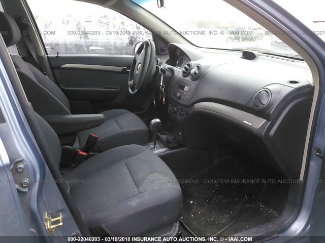 KL1TD56637B066512 - 2007 CHEVROLET AVEO LS BLUE photo 5