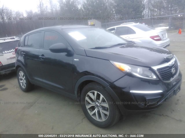 KNDPBCAC2E7554108 - 2014 KIA SPORTAGE LX BLACK photo 1