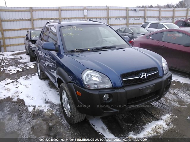 KM8JN72D25U050554 - 2005 HYUNDAI TUCSON GLS/LX BLUE photo 1