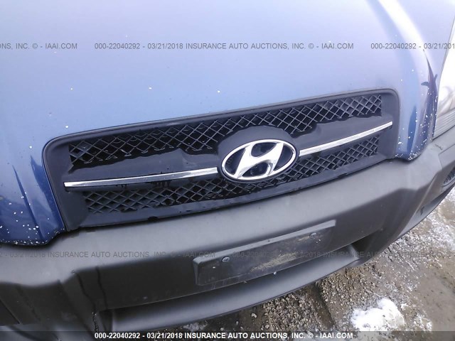 KM8JN72D25U050554 - 2005 HYUNDAI TUCSON GLS/LX BLUE photo 6