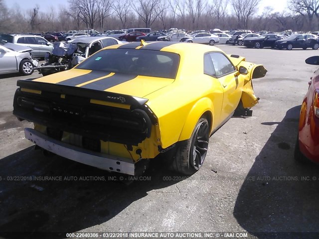 2C3CDZC9XJH127761 - 2018 DODGE CHALLENGER SRT HELLCAT YELLOW photo 4