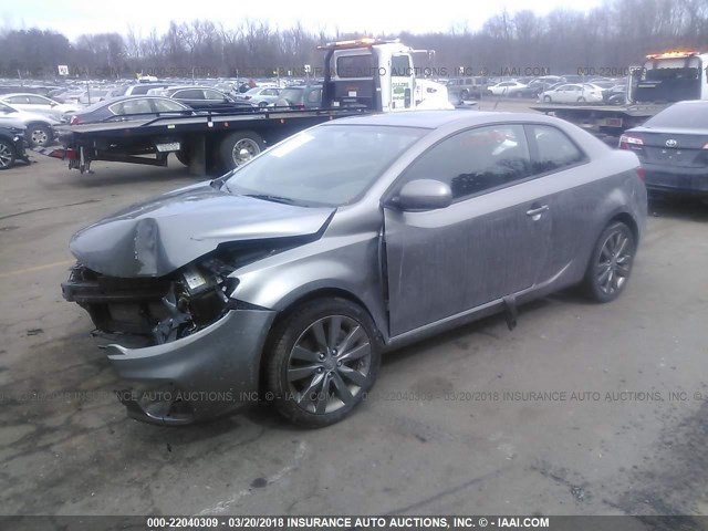 KNAFW6A33B5330304 - 2011 KIA FORTE SX GRAY photo 2