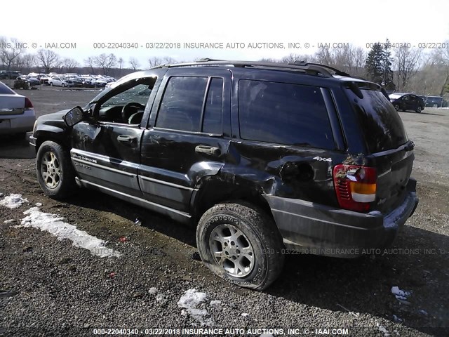 1J4GW58S3XC623874 - 1999 JEEP GRAND CHEROKEE LAREDO BLACK photo 3