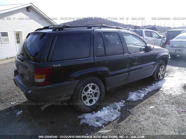 1J4GW58S3XC623874 - 1999 JEEP GRAND CHEROKEE LAREDO BLACK photo 4