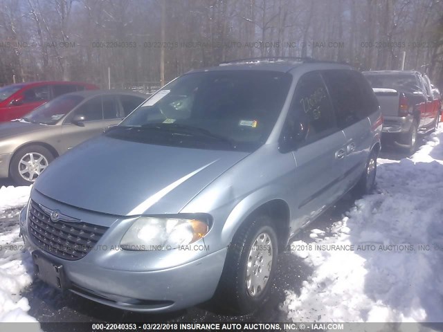 1C4GP45R94B565351 - 2004 CHRYSLER TOWN & COUNTRY  BLUE photo 2