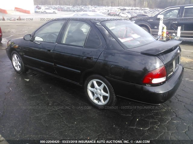 3N1BB51D71L117017 - 2001 NISSAN SENTRA SE BLACK photo 3