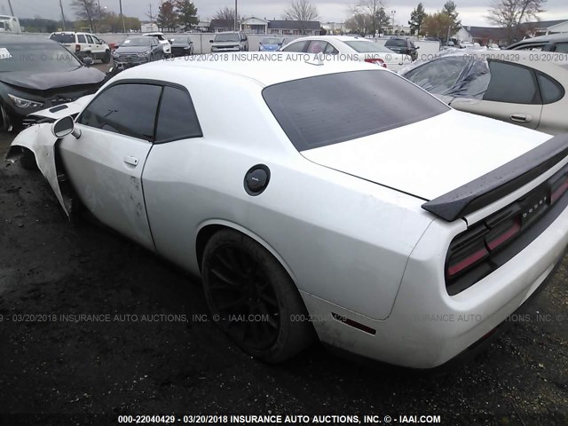 2C3CDZC92FH773402 - 2015 DODGE CHALLENGER SRT HELLCAT WHITE photo 3