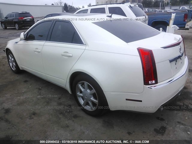 1G6DF577980137114 - 2008 CADILLAC CTS WHITE photo 3