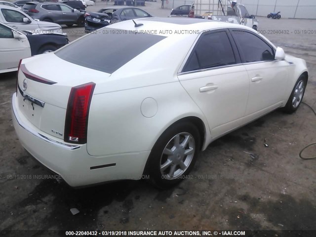 1G6DF577980137114 - 2008 CADILLAC CTS WHITE photo 4