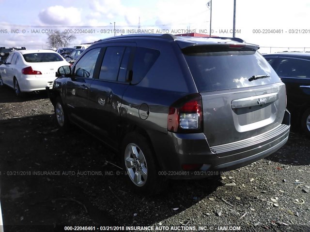 1C4NJCBA1FD250312 - 2015 JEEP COMPASS SPORT GRAY photo 3